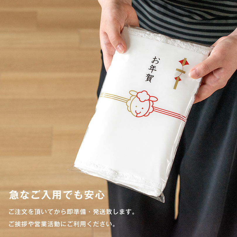粗品 ご挨拶 のし 名入れ お年賀 タオル 白タオル